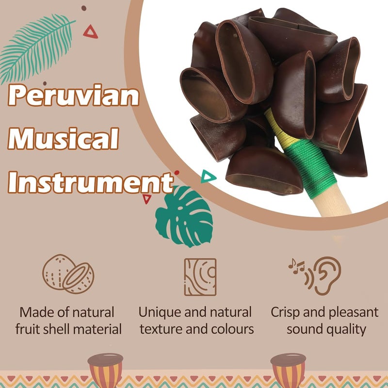 GOGHOST Large African Natural Shaker Cacho Seed Pod Rattle Handmade Percussion Gifts Peruvian Musical Instrument - Nature Sounds for Meditation, ASMR, Sound Therapy, Yoga (Juju-1 Pack) - Image 5